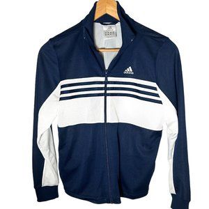 Adidas Unisex Blue White Track Jacket Zip Up Mens Size Small S 2006